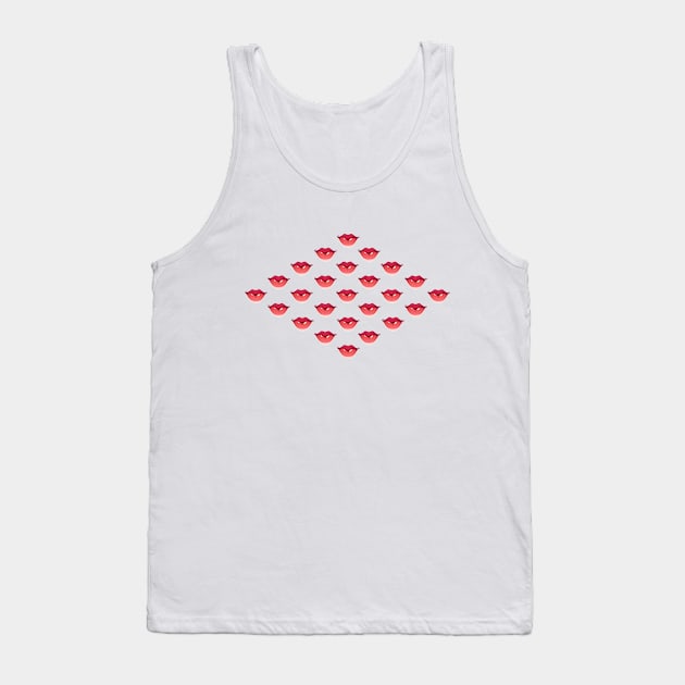 sexy lips design Tank Top by NiceAndBetter Studio.